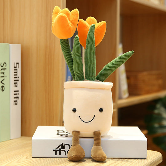 Ramo de Tulipanes de Peluche - Decoración Floral Simulada para Sala - Image 15