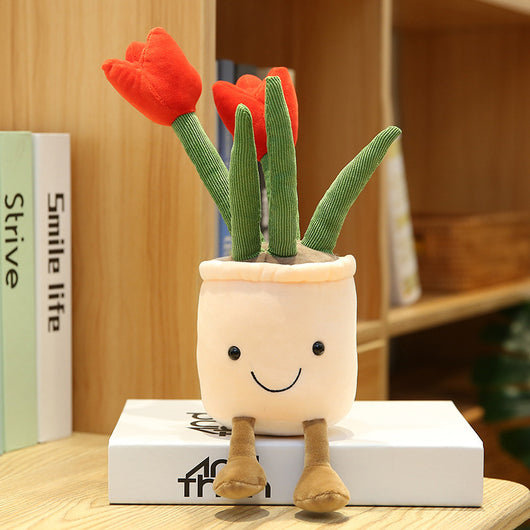 Ramo de Tulipanes de Peluche - Decoración Floral Simulada para Sala - Image 17