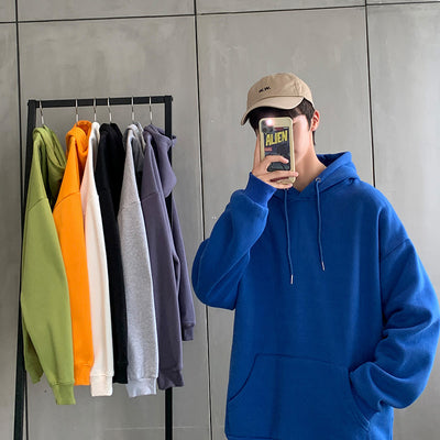 Sudadera Deportiva con Capucha para Hombre - Forro Polar Grueso Talla Grande