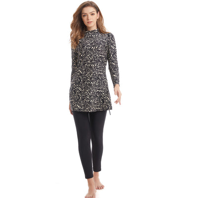 Traje de Baño Estampado de Cobertura Completa para Mujer - Image 7