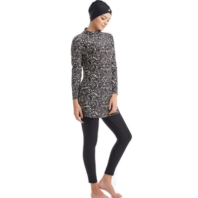 Traje de Baño Estampado de Cobertura Completa para Mujer - Image 4