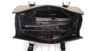 Conjunto de Bolsos de Cuero Lujo Negro - Image 5
