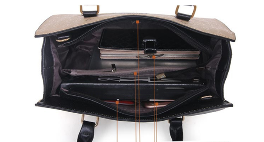 Conjunto de Bolsos de Cuero Lujo Negro - Image 5
