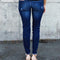 Leggings Jeans Rotos Plisados con Elástico Stretch