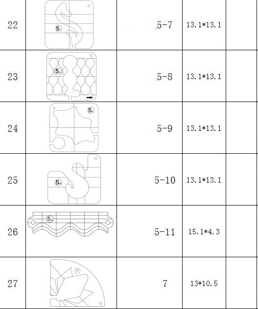 Kit de Plantillas para Patchwork con Formas Huecas - Image 27