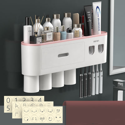 Portacepillos de Pared Premium con Vaso Enjuague Integrado - Image 8