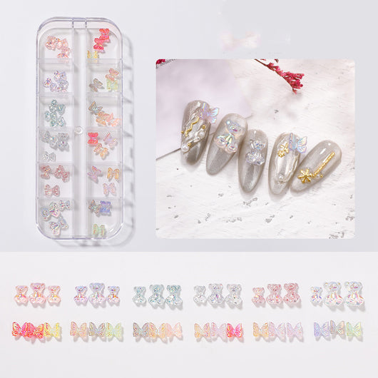 Stickers de Uñas con Diamantes y Perlas Mariposa - Decoración Brillante - Image 8