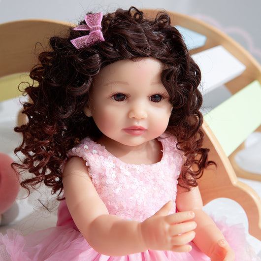 Muñeca Reborn Princesa de Cuerpo Completo en Silicona 55cm - Impermeable y Articulada - Image 8