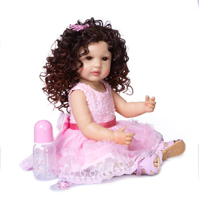 Muñeca Reborn Princesa de Cuerpo Completo en Silicona 55cm - Impermeable y Articulada - Image 6
