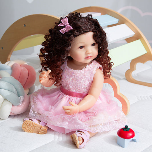 Muñeca Reborn Princesa de Cuerpo Completo en Silicona 55cm - Impermeable y Articulada - Image 2