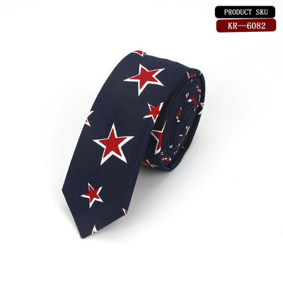 Corbata de Novio Coreana en Algodón y Lino con Patrón Elegante - Image 16
