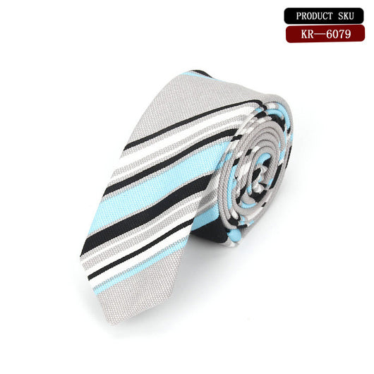 Corbata de Novio Coreana en Algodón y Lino con Patrón Elegante - Image 13