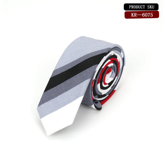 Corbata de Novio Coreana en Algodón y Lino con Patrón Elegante - Image 2