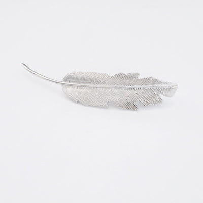 Pinza para Cabello Antigua con Pluma y Hojas - Estilo Retro Elegante - Image 9