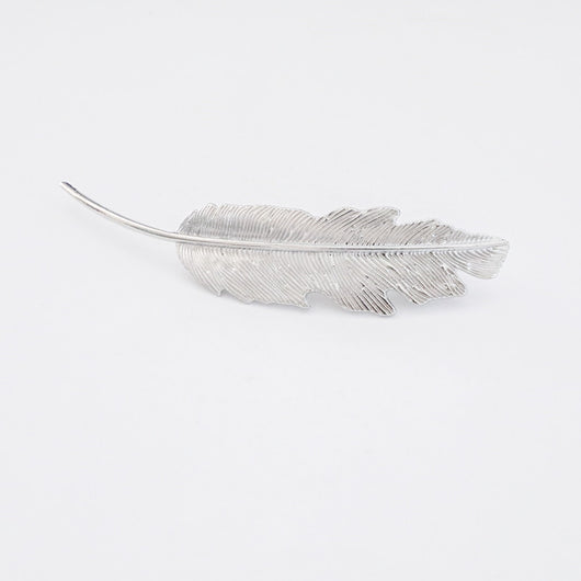 Pinza para Cabello Antigua con Pluma y Hojas - Estilo Retro Elegante - Image 9