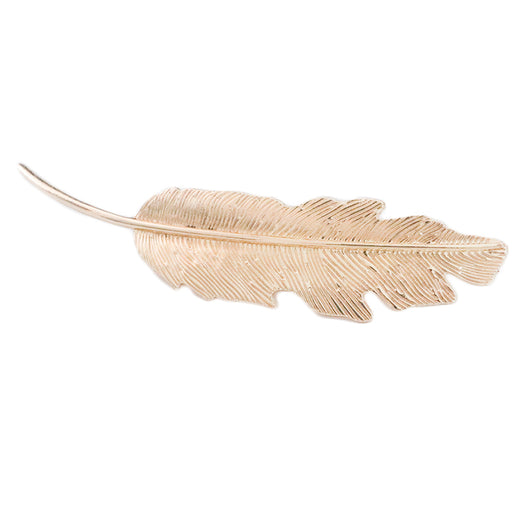 Pinza para Cabello Antigua con Pluma y Hojas - Estilo Retro Elegante - Image 5