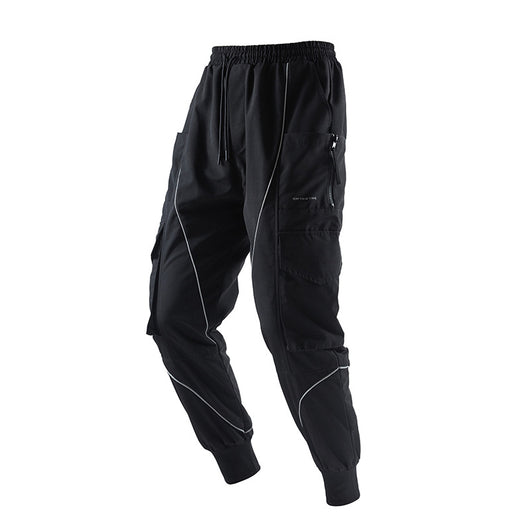 Pantalón Reflectante Espiral Doble Holgado con Bolsillos Amplios