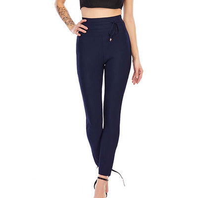 Pantalones Cropped Talle Alto Ajustado
