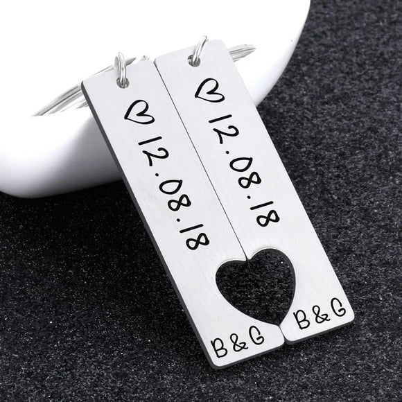 Llavero Personalizado para Parejas - Regalo Romántico Novio Novia