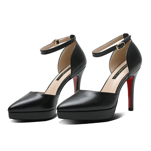Zapatos de Plataforma Puntiaguda Impermeables 10CM con Diseño Hueco para Mujer - Image 7
