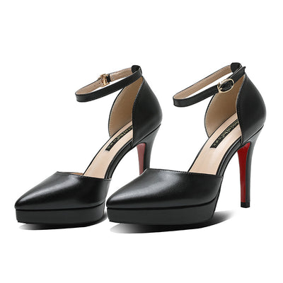 Zapatos de Plataforma Puntiaguda Impermeables 10CM con Diseño Hueco para Mujer - Image 2