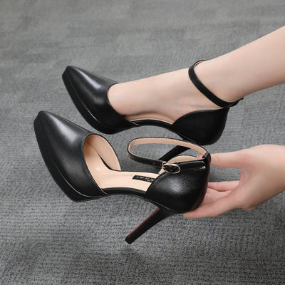 Zapatos de Plataforma Puntiaguda Impermeables 10CM con Diseño Hueco para Mujer - Image 5