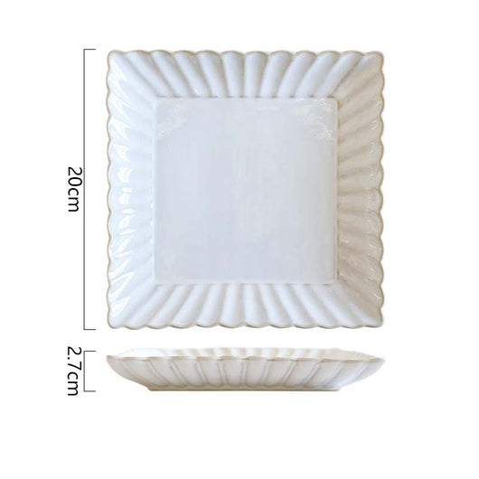 Vajilla de Cerámica Esmaltada con Diseño de Encaje Delicado - Image 23