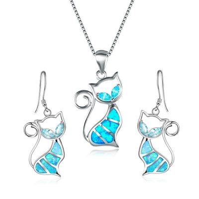 Aretes y Collar de Gato para Niñas - Joyería Infantil Aobao - Image 2