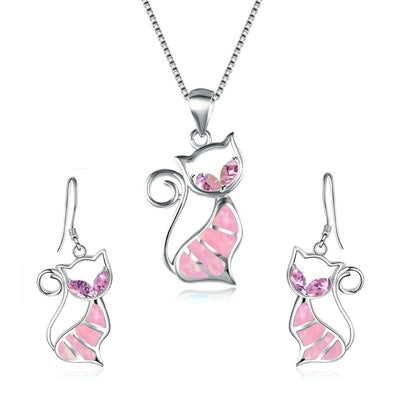 Aretes y Collar de Gato para Niñas - Joyería Infantil Aobao - Image 5