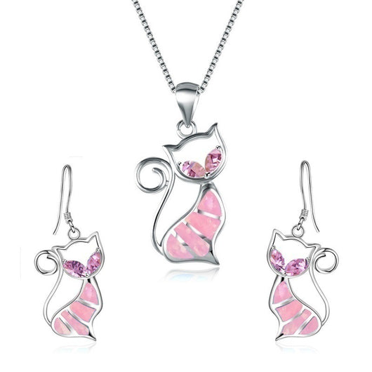 Aretes y Collar de Gato para Niñas - Joyería Infantil Aobao - Image 5