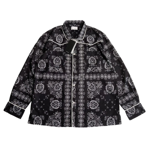 Camisa Estampada de Manga Larga con Botones - Diseño Floral Cashew