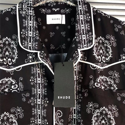 Camisa Estampada de Manga Larga con Botones - Diseño Floral Cashew - Image 4