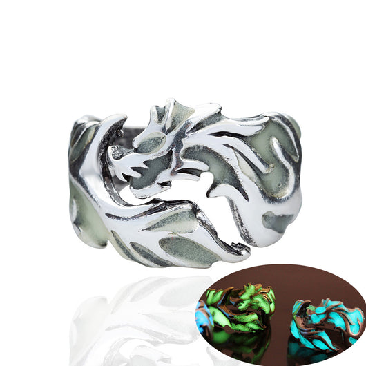 Anillo Luminoso Unisex Dragón Que Brilla en la Oscuridad - Hipoalergénico - Image 3