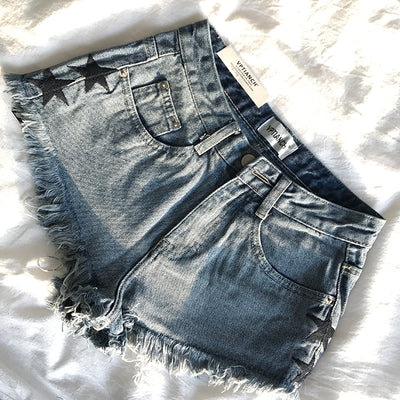 Shorts Denim Cintura Alta Ajustados - Tendencia Hot Pants - Image 8