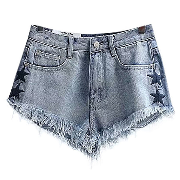 Shorts Denim Cintura Alta Ajustados - Tendencia Hot Pants - Image 5