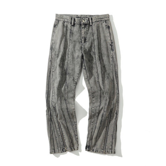 Pantalones Vaqueros Talla Grande para Hombre con Dobladillo de Cierre - Image 8
