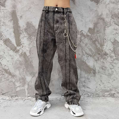 Pantalones Vaqueros Talla Grande para Hombre con Dobladillo de Cierre - Image 7