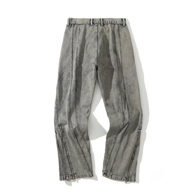 Pantalones Vaqueros Talla Grande para Hombre con Dobladillo de Cierre - Image 9