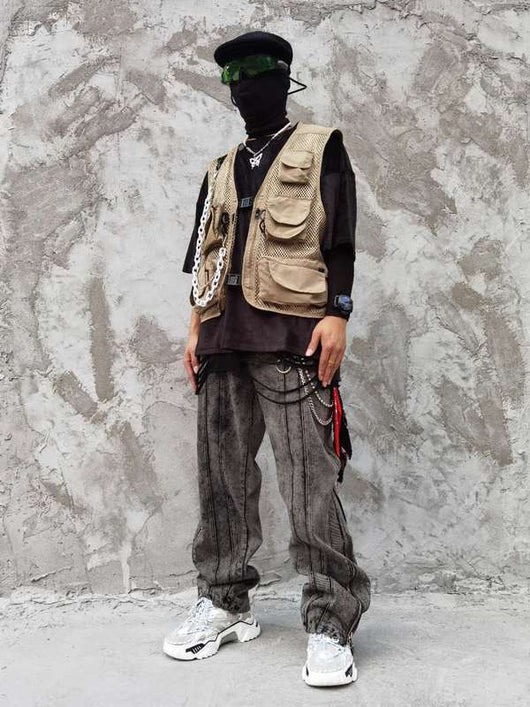 Pantalones Vaqueros Talla Grande para Hombre con Dobladillo de Cierre - Image 5