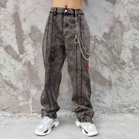 Pantalones Vaqueros Talla Grande para Hombre con Dobladillo de Cierre - Image 4