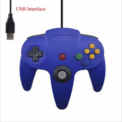 Red USB N64 style game controller for PC, featuring a D-pad, analog joystick, and colored A, B, C buttons. - Image 5