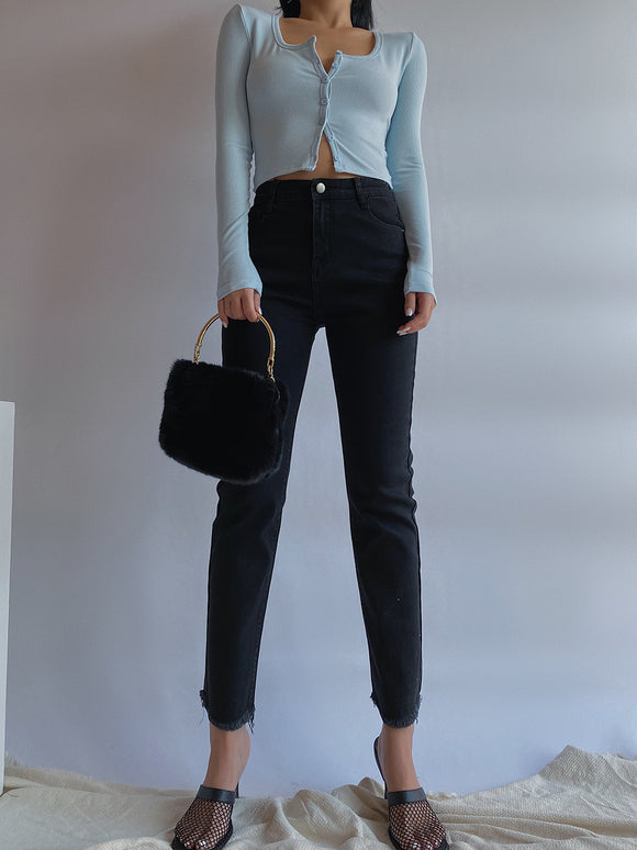 Jeans Ajustados de Cintura Alta con Efecto Reductor