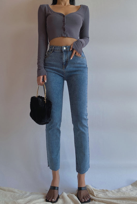 Jeans Ajustados de Cintura Alta con Efecto Reductor - Image 3