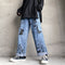 Jeans Holgados con Estampado Cartoon para Hombre - Corte Ancho Versátil