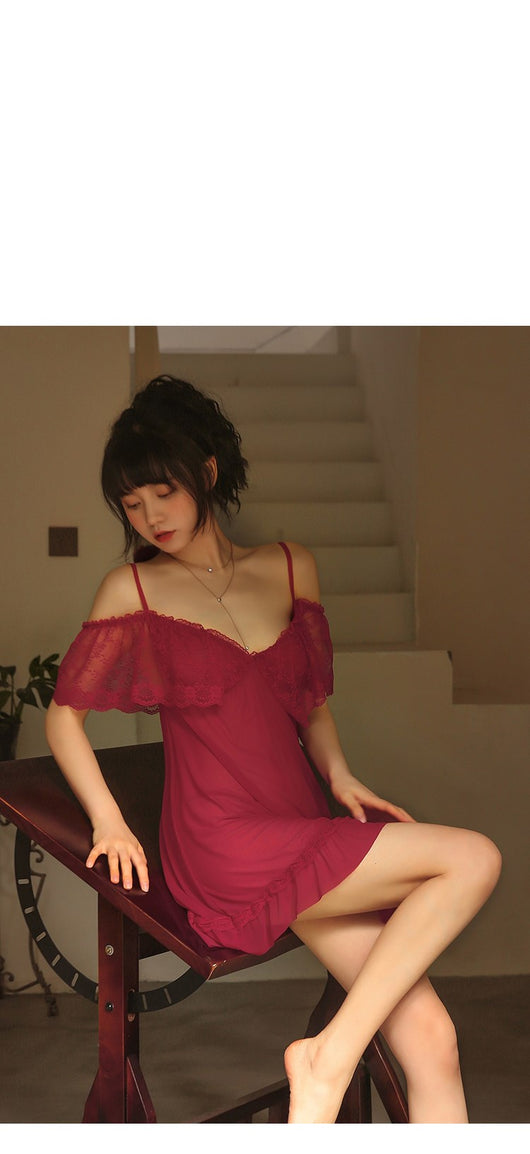 Camisón Sensual de Tul con Tirantes Ajustables - Image 3