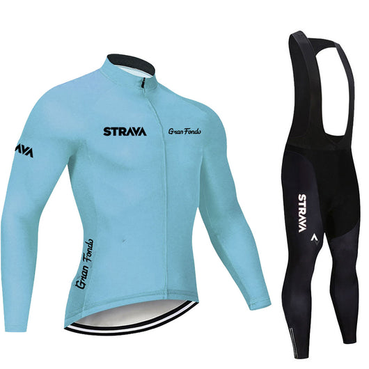 Conjunto de Ciclismo Profesional con Tirantes y Jersey de Manga Larga - Image 9