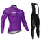 Conjunto de Ciclismo Profesional con Tirantes y Jersey de Manga Larga