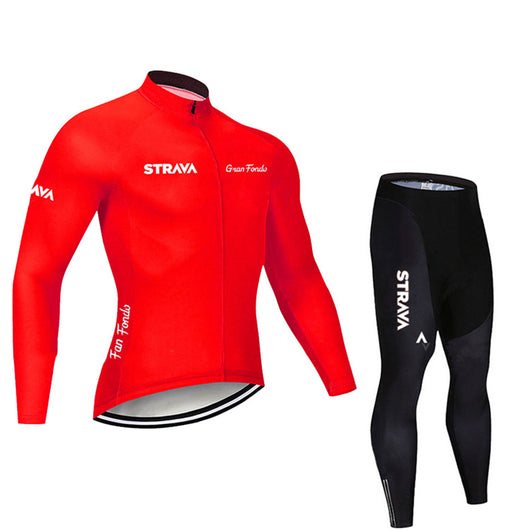 Conjunto de Ciclismo Profesional con Tirantes y Jersey de Manga Larga - Image 6