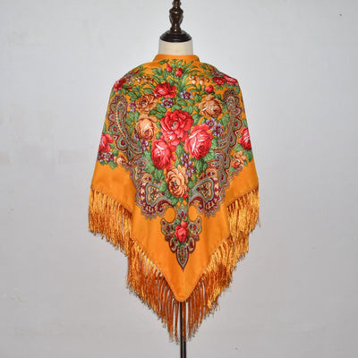 Bufanda de Algodón Estilo Folclórico Ruso para Otoño e Invierno - Image 16