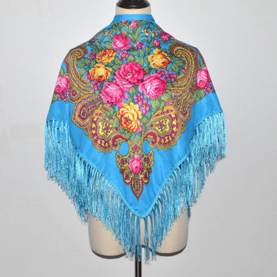 Bufanda de Algodón Estilo Folclórico Ruso para Otoño e Invierno - Image 13
